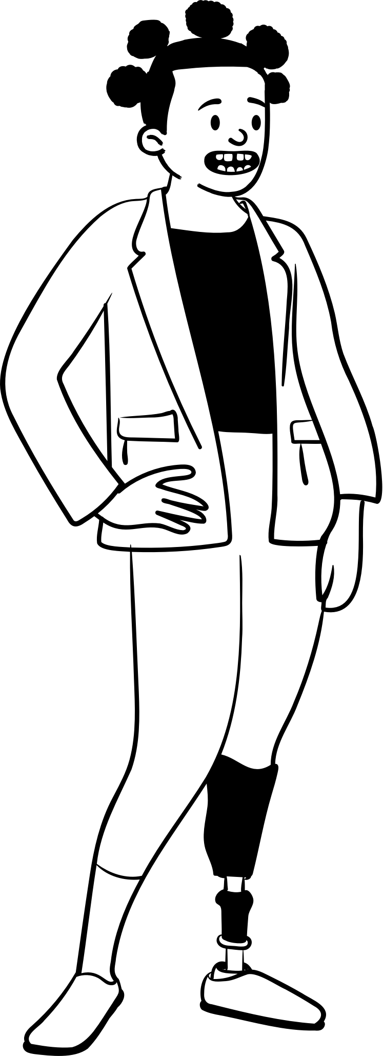 DHM Sticker - Person with prosthetic leg