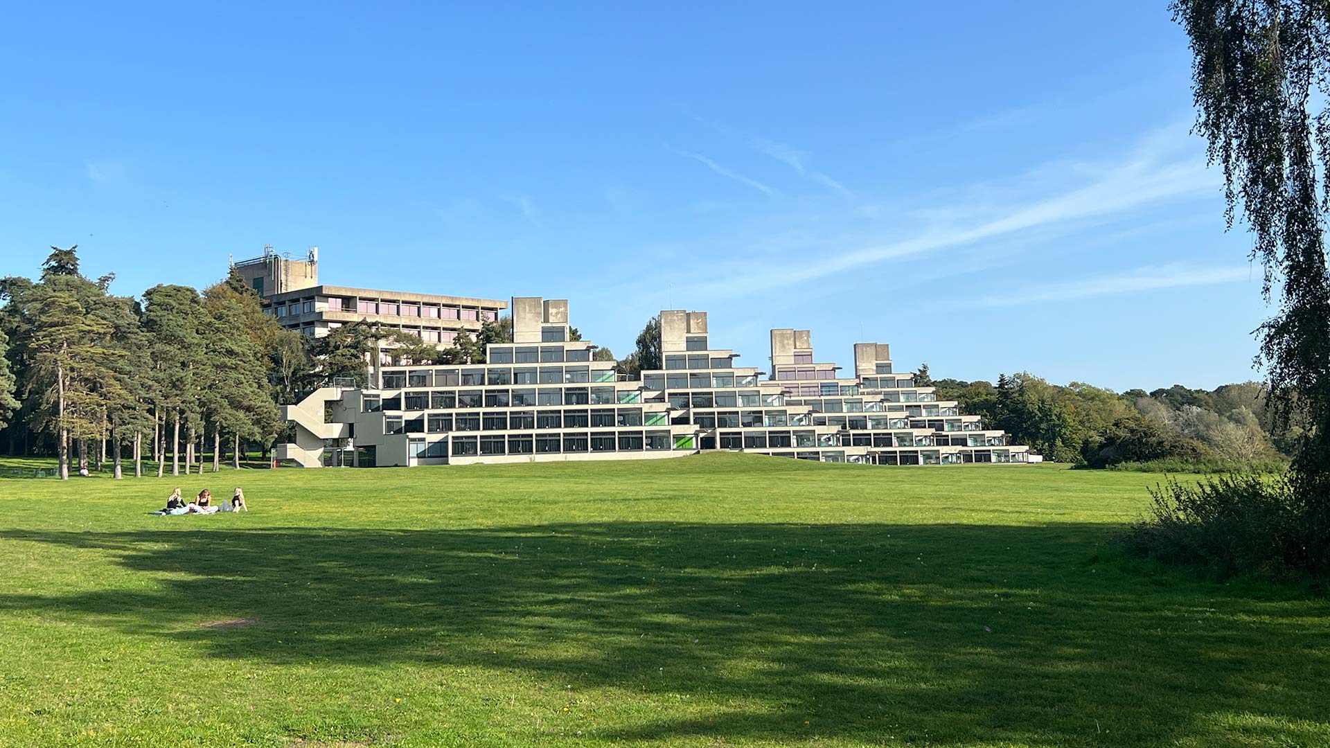 Campus buildings on a sunny day