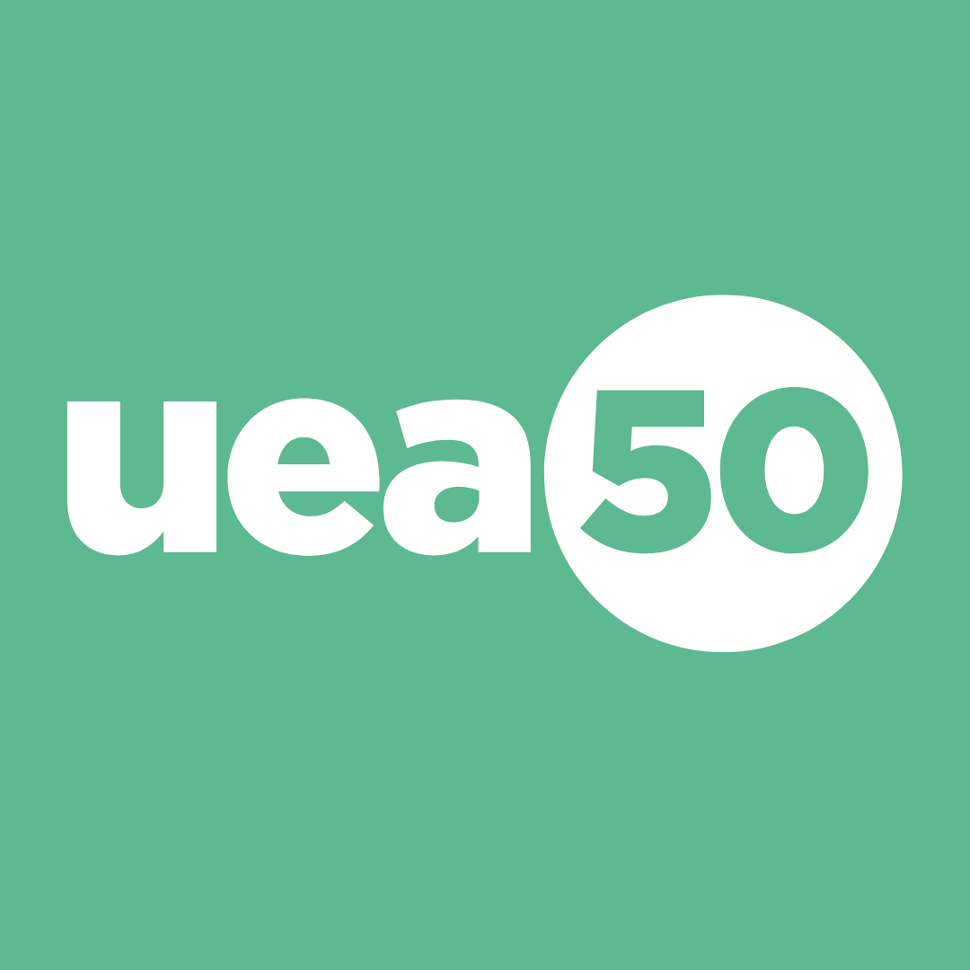 the logo of uea50